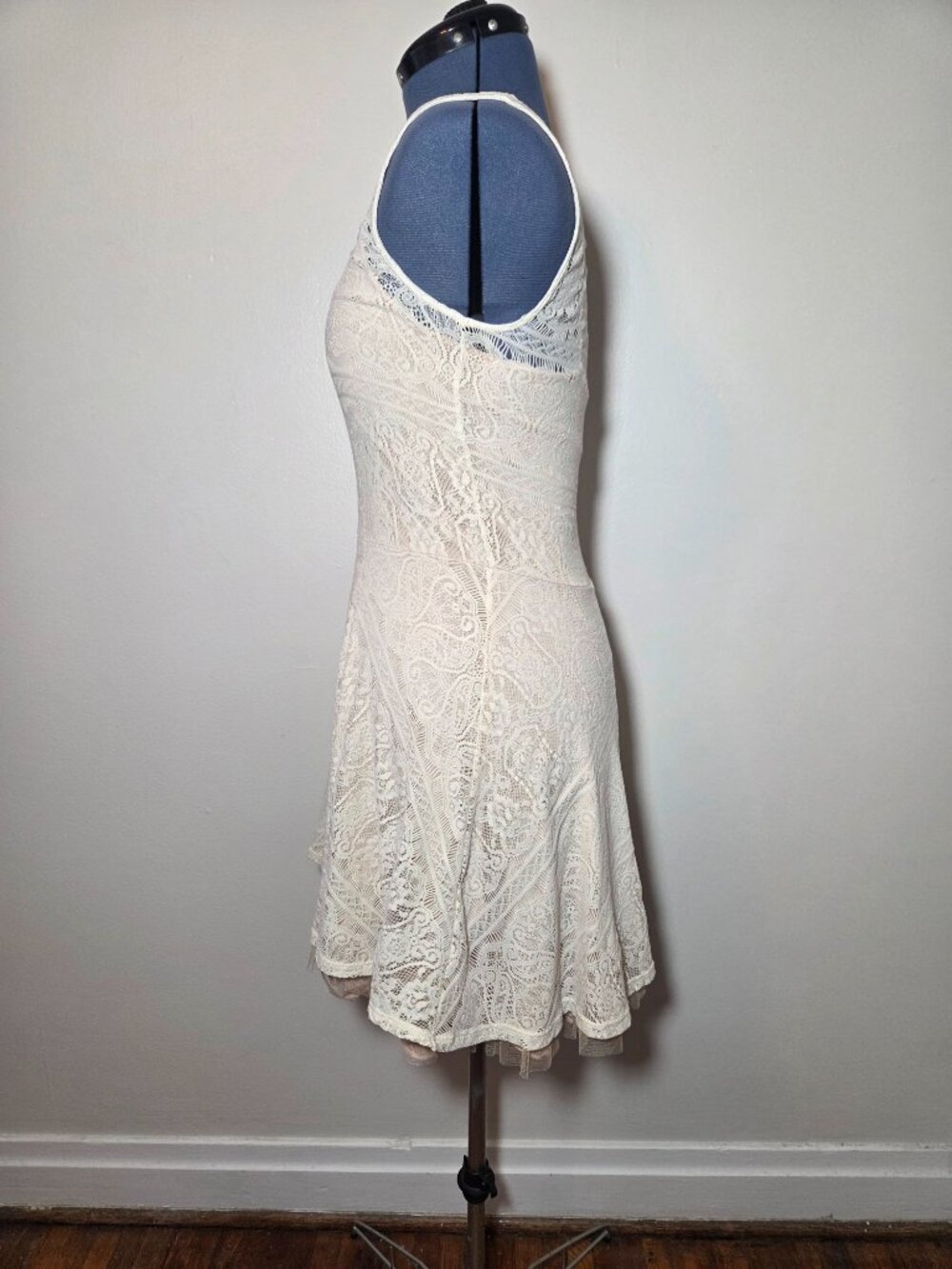 Free People Cream Lace Mini Dress - Picture 3 of 8